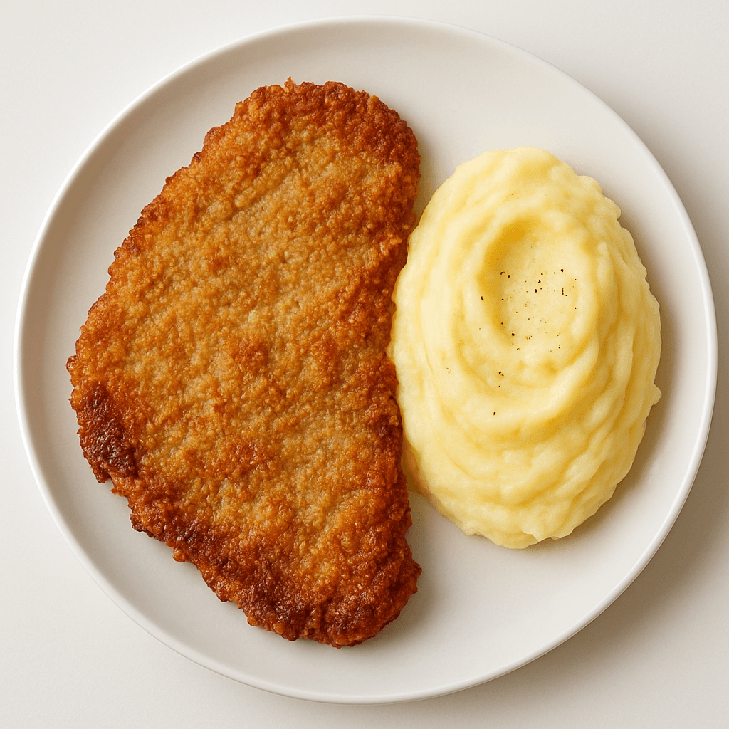 Foto de Milanesas de carne al horno con puré de papa