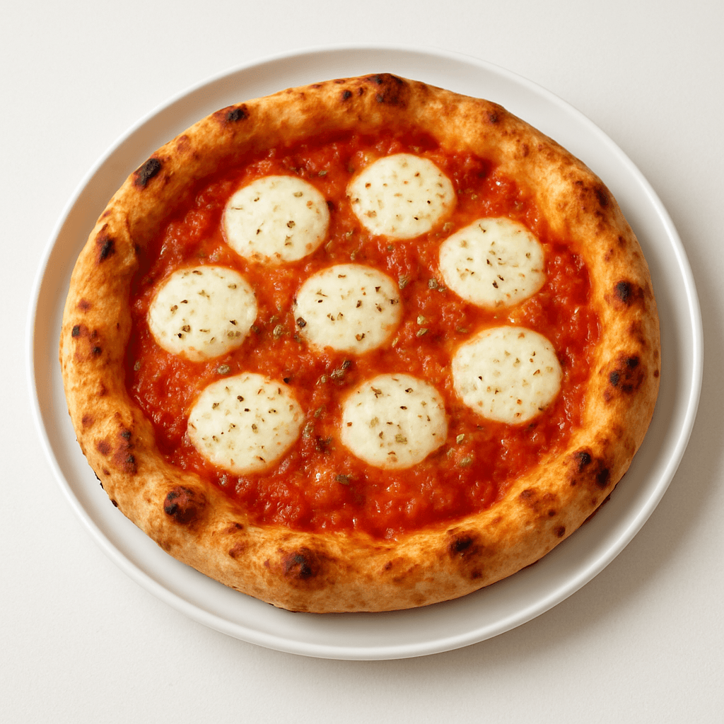 Foto de Pizza casera de mozzarella y tomate al horno
