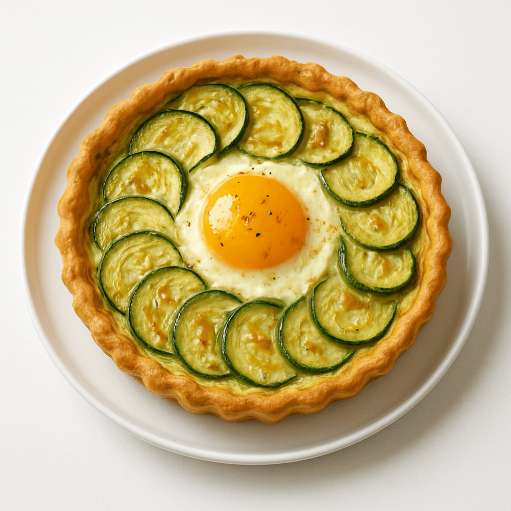 Foto de Tarta de zapallitos y huevo al horno