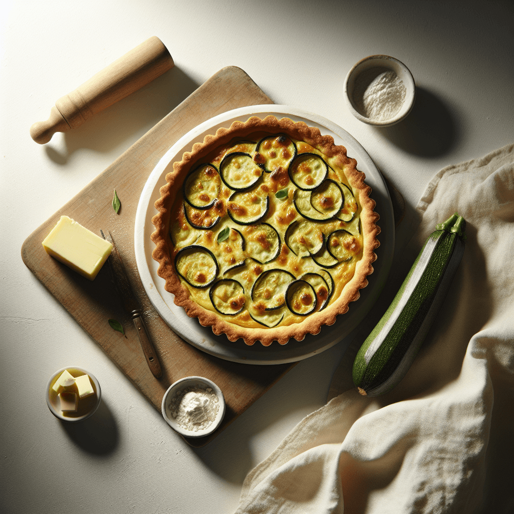 Foto de Tarta de zapallitos y queso sin cebolla ni berenjena
