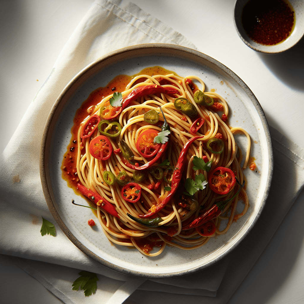 Foto de Fideos con salsa de ricota y morrón rojo
