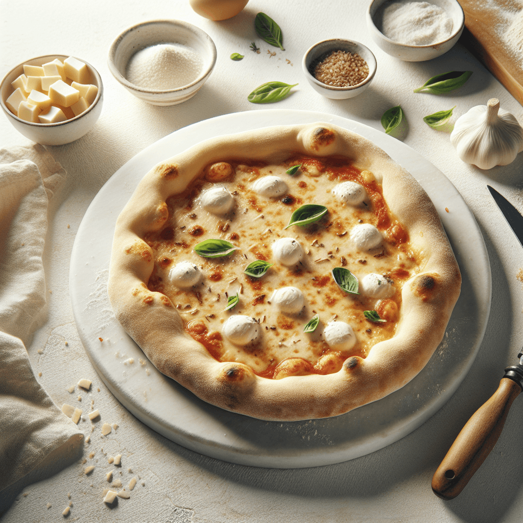 Foto de Pizza casera con masa tradicional y queso muzzarella