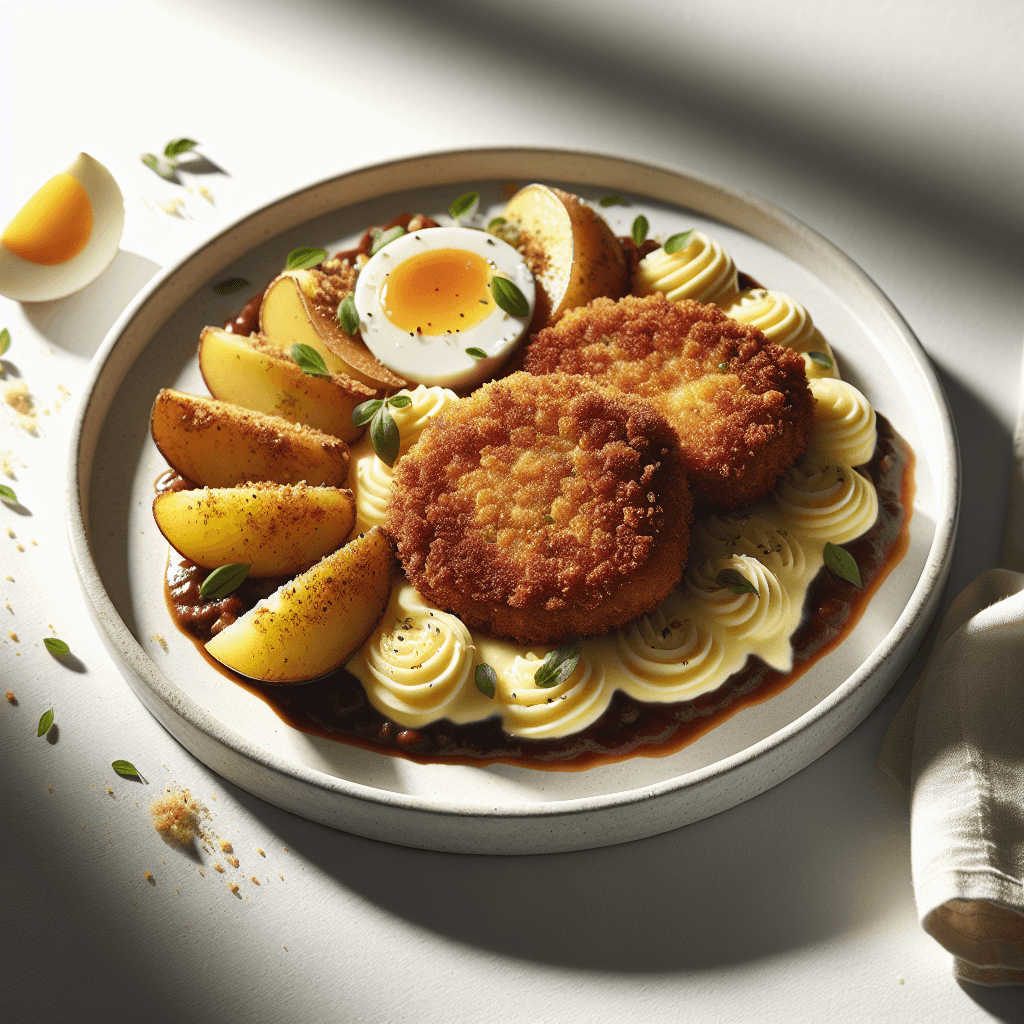 Foto de Milanesas de carne con puré de papa cremoso