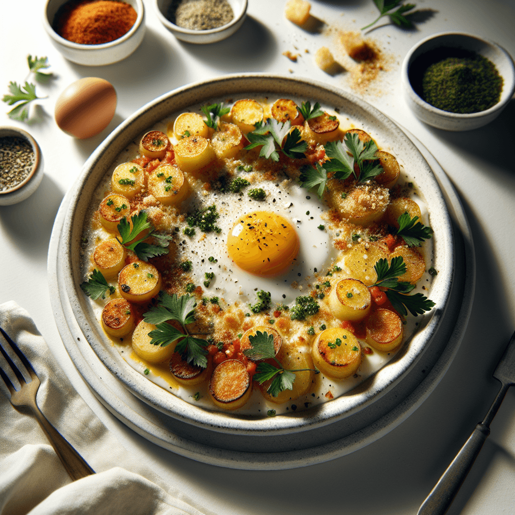 Foto de Huevos a la provenzal con papas al horno